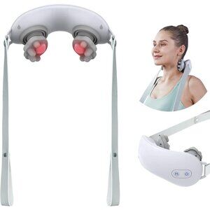 shiatsu back neck and shoulder massager with heat deep tissue 3d